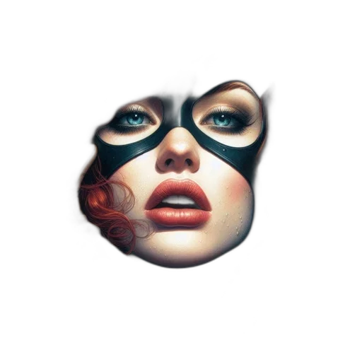 mask, face, 3d render, photorealistic transparent PNG cut-out