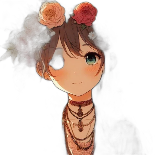 staff, flower, crown, mask transparent PNG cut-out