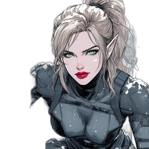 comic book art, concept art, fantasy art, cartoon transparent PNG cut-out