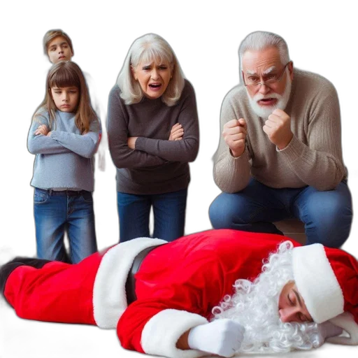 amidst, festive, chaotic, scene transparent PNG cut-out