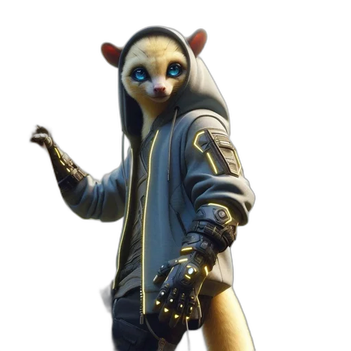jacket, animal, creature, staff transparent PNG cut-out