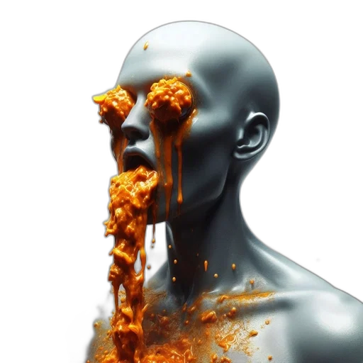 food, face, mask, photorealistic transparent PNG cut-out