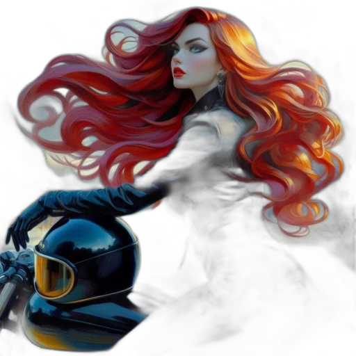 hair, concept art, fantasy art, comic book art transparent PNG cut-out