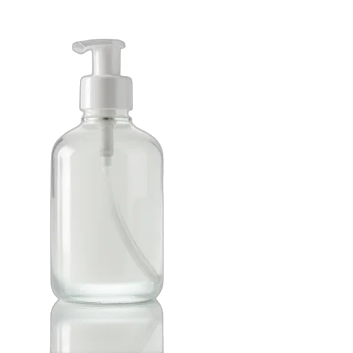 bottle, hair, photorealistic, empty transparent PNG cut-out