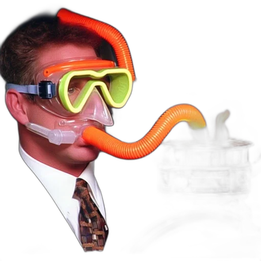 mask, man, suit, wears transparent PNG cut-out