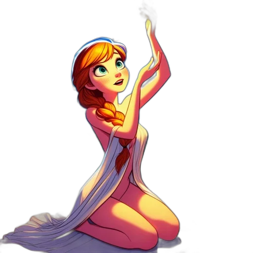 dress, staff, jewelry, crown transparent PNG cut-out