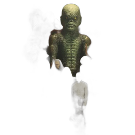 creature, robot, mask, staff transparent PNG cut-out