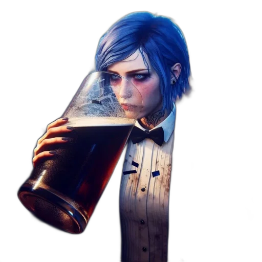 weapon, jacket, face, bottle transparent PNG cut-out