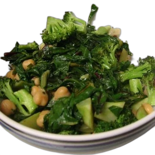 food, bowl, broccoli, chickpeas transparent PNG cut-out