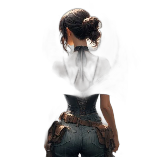 staff, jacket, weapon, dress transparent PNG cut-out