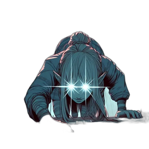 jacket, creature, hair, mask transparent PNG cut-out