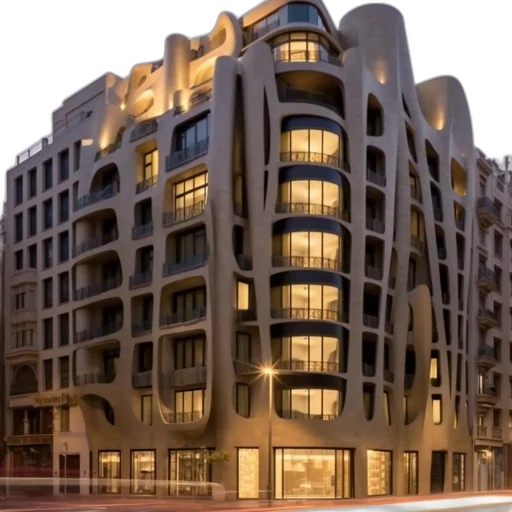 building, 3d render, photorealistic, city street transparent PNG cut-out