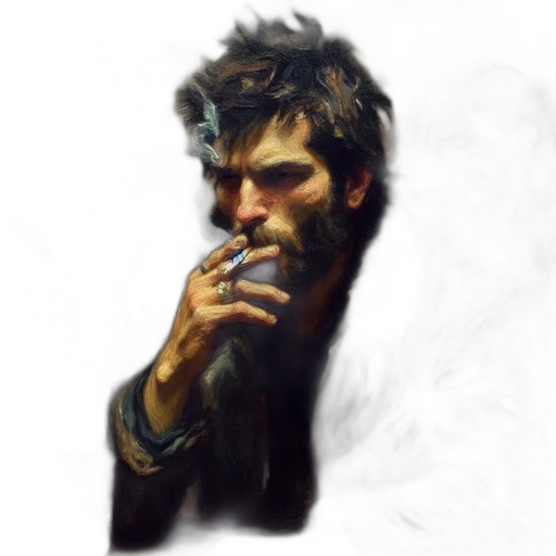 face, dragon, jacket, photorealistic transparent PNG cut-out