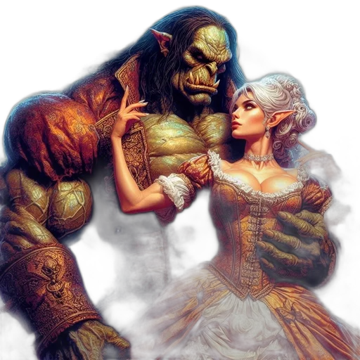fantasy art, concept art, comic book art, photorealistic transparent PNG cut-out