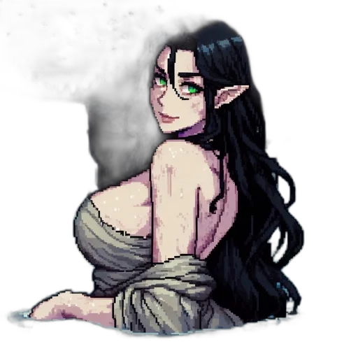 dress, dragon, staff, creature transparent PNG cut-out