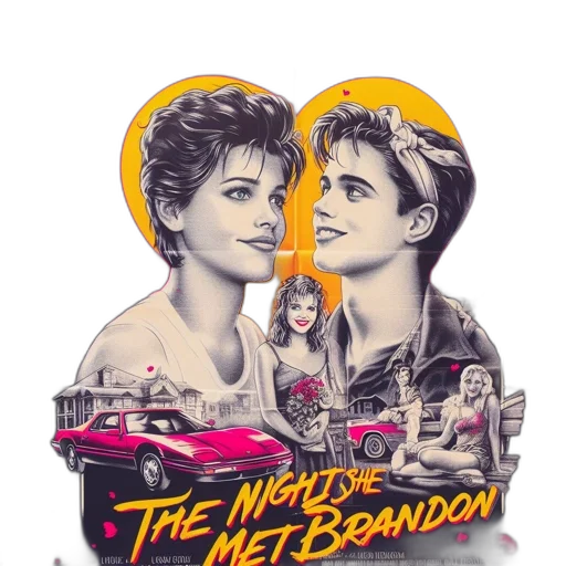 concept art, neon lights, movie, poster transparent PNG cut-out