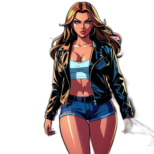 jacket, comic book art, concept art, cartoon transparent PNG cut-out