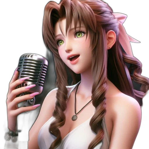 hair, staff, anime, photorealistic transparent PNG cut-out