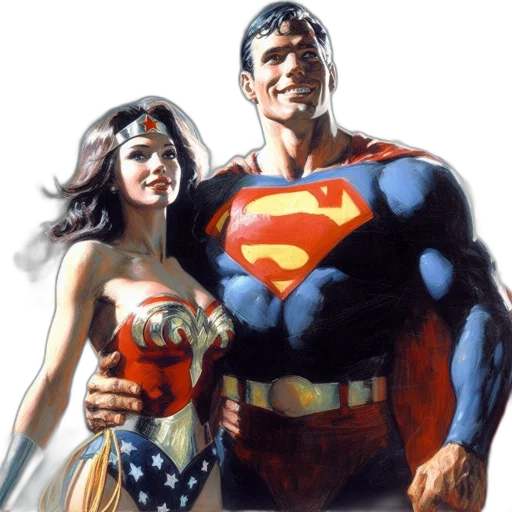 comic book art, concept art, iconic, superheroes transparent PNG cut-out