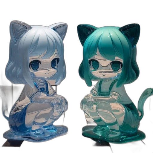 3d render, vaporwave, concept art, anime transparent PNG cut-out