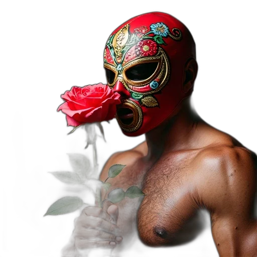 mask, lucha, wrestler, wearing transparent PNG cut-out