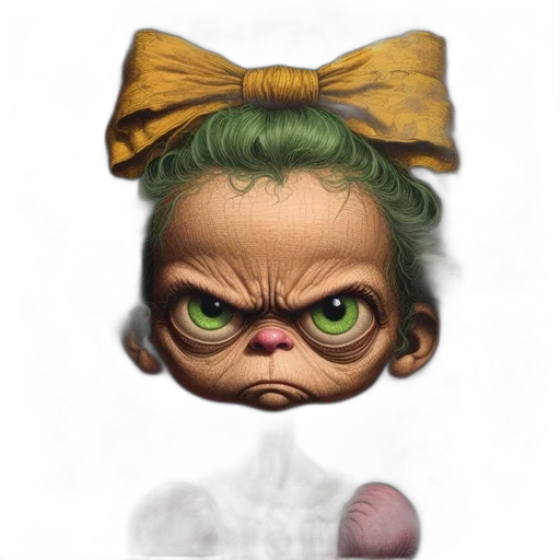 face, mask, creature, concept art transparent PNG cut-out