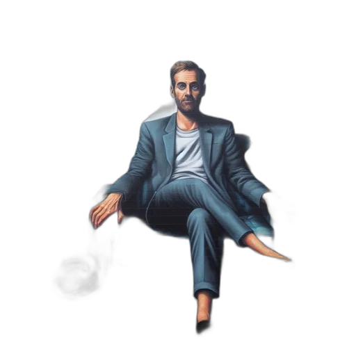 jacket, umbrella, staff, robot transparent PNG cut-out