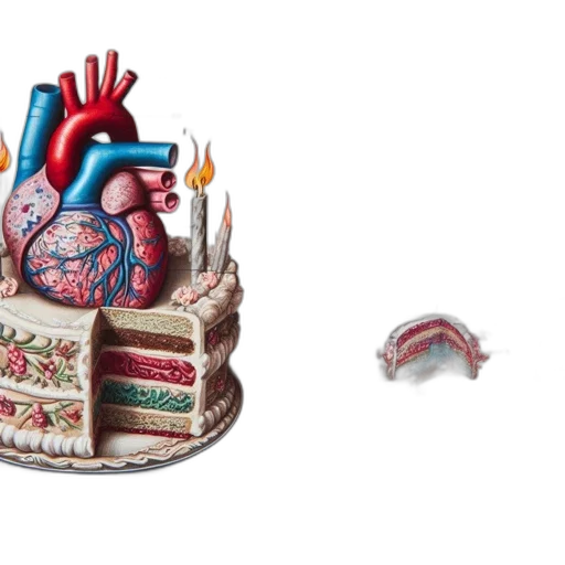 3d render, artistic, illustration, heart transparent PNG cut-out