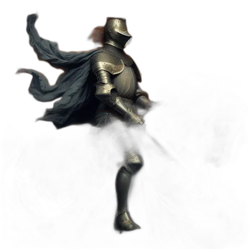robot, staff, sword, hat transparent PNG cut-out