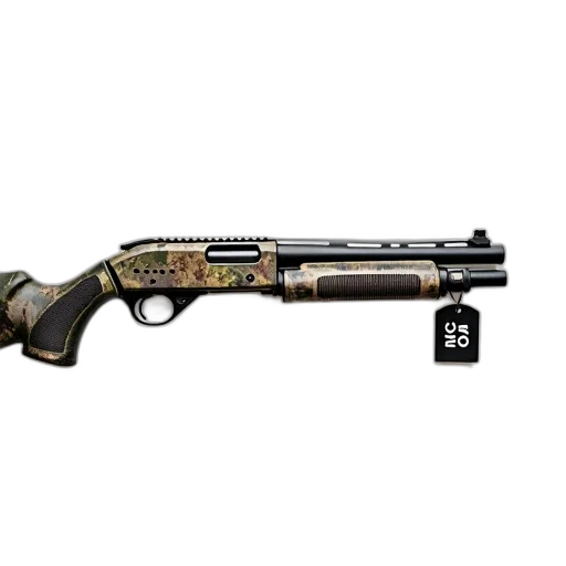 weapon, close-up, shotgun, camouflage transparent PNG cut-out