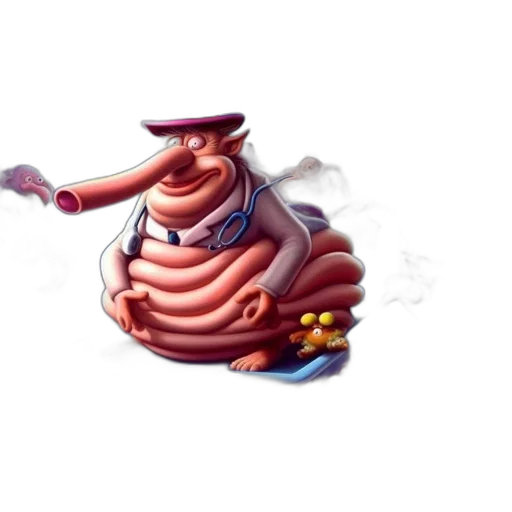 dragon, creature, staff, hat transparent PNG cut-out