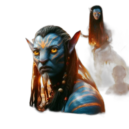 creature, dragon, staff, face transparent PNG cut-out