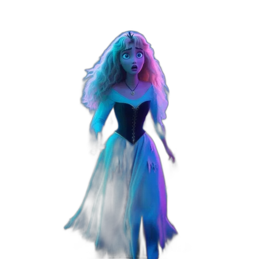 dress, hair, creature, concept art transparent PNG cut-out