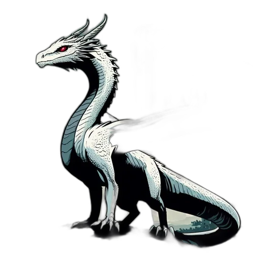 dragon, animal, creature, staff transparent PNG cut-out