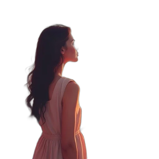 dress, crown, sunset, neon lights transparent PNG cut-out