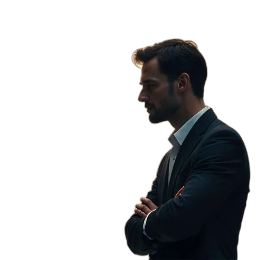 jacket, face, staff, robot transparent PNG cut-out