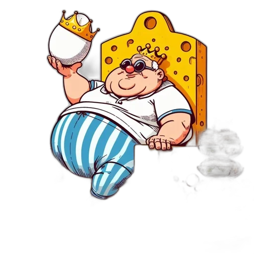 crown, food, concept art, photorealistic transparent PNG cut-out