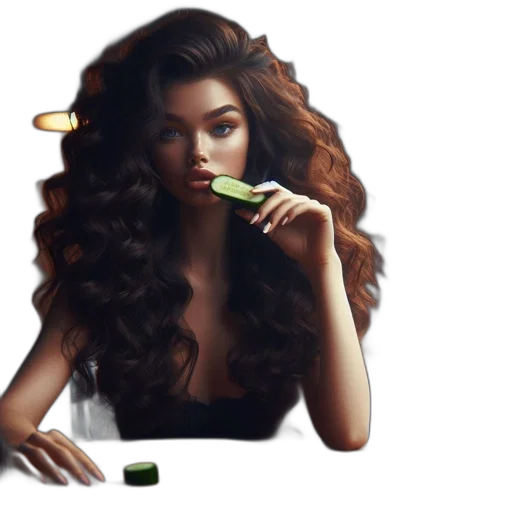 hair, food, photorealistic, concept art transparent PNG cut-out