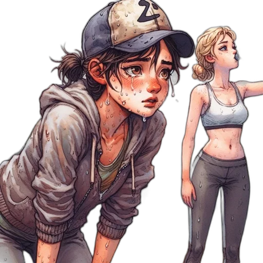 hat, comic book art, concept art, watercolor transparent PNG cut-out