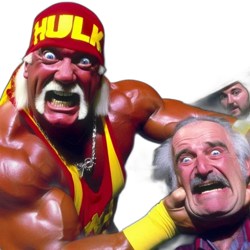 concept art, fire, two, wrestlers transparent PNG cut-out