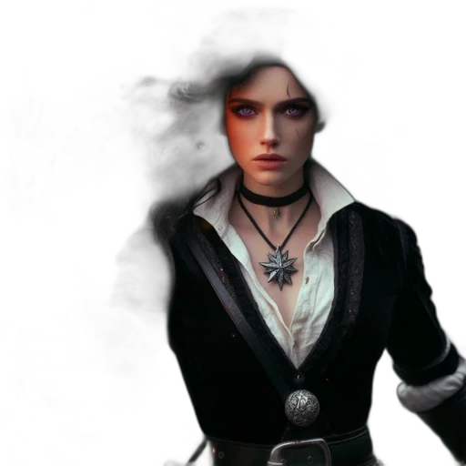 staff, jacket, face, sword transparent PNG cut-out