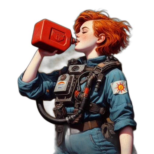 bottle, weapon, robot, staff transparent PNG cut-out