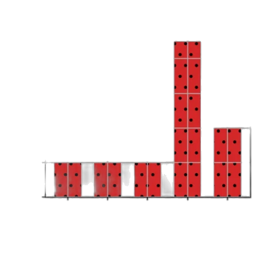 pixel art, red, bar, graph transparent PNG cut-out