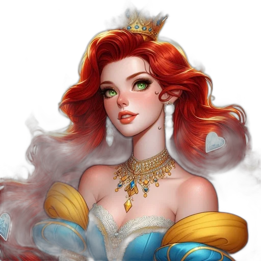 crown, jewelry, dress, fantasy art transparent PNG cut-out