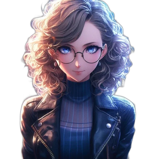 jacket, face, hair, staff transparent PNG cut-out