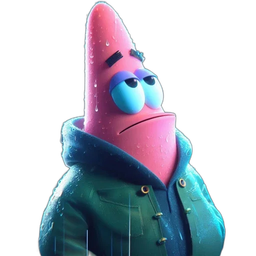 jacket, hat, face, staff transparent PNG cut-out