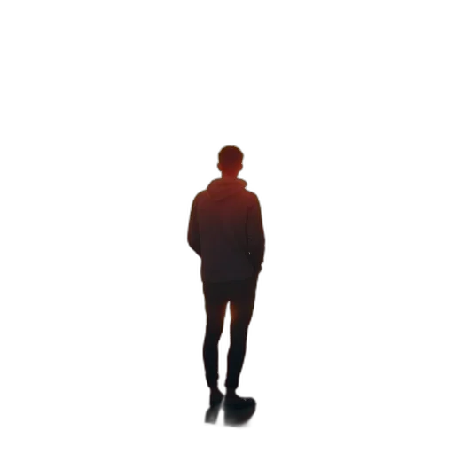 jacket, staff, robot, creature transparent PNG cut-out
