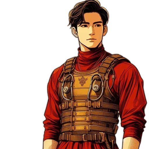 jacket, concept art, pixel art, comic book art transparent PNG cut-out