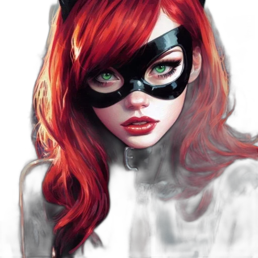 mask, comic book art, fantasy art, photorealistic transparent PNG cut-out