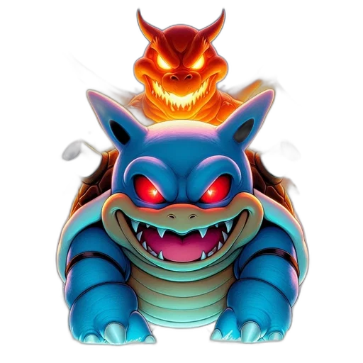 dragon, creature, mask, staff transparent PNG cut-out